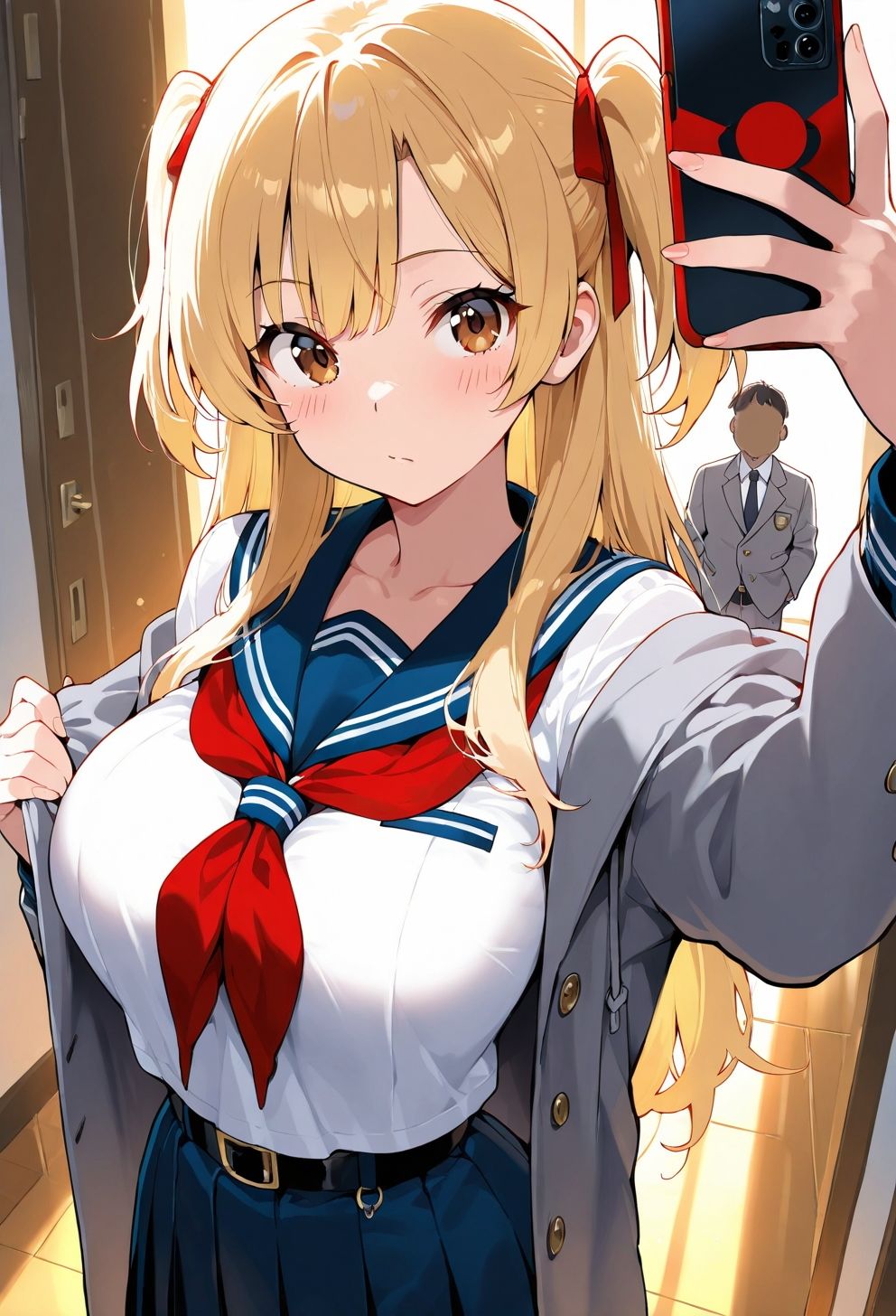 教師の逆襲 巨乳ちゃんをハメて肉便器 - サンプル画像 1