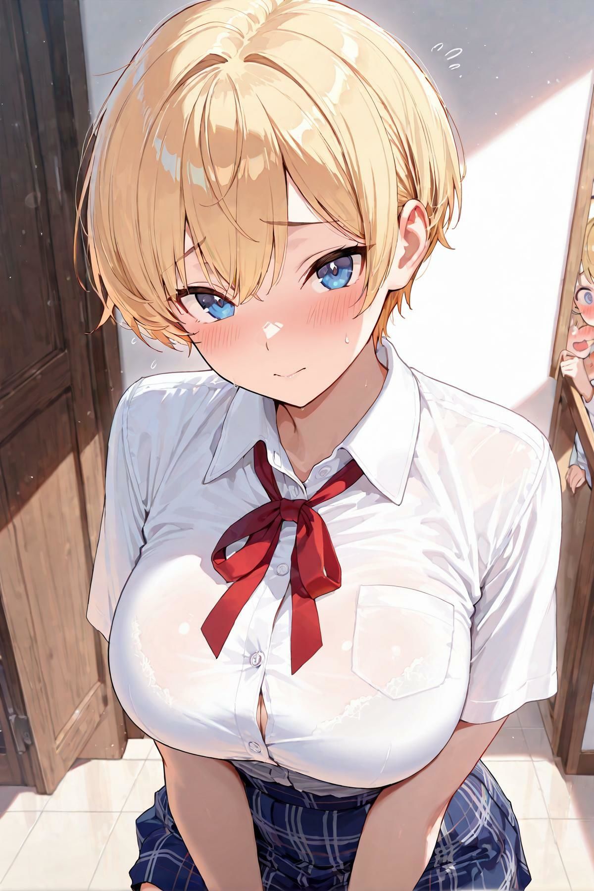 女子校生メス堕ち 〜うぶな金髪ショートカット女子に種付け性指導編〜 - サンプル画像 1