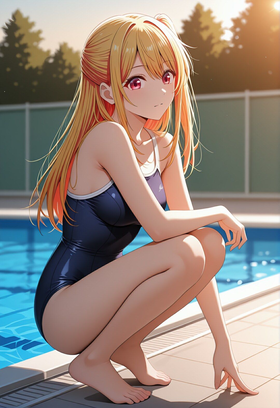 星〇ルビーの学校どこでもハメ日誌 〜清楚アイドルが教室・グラウンド・プールで中出し懇願〜  500枚！！ - サンプル画像 6