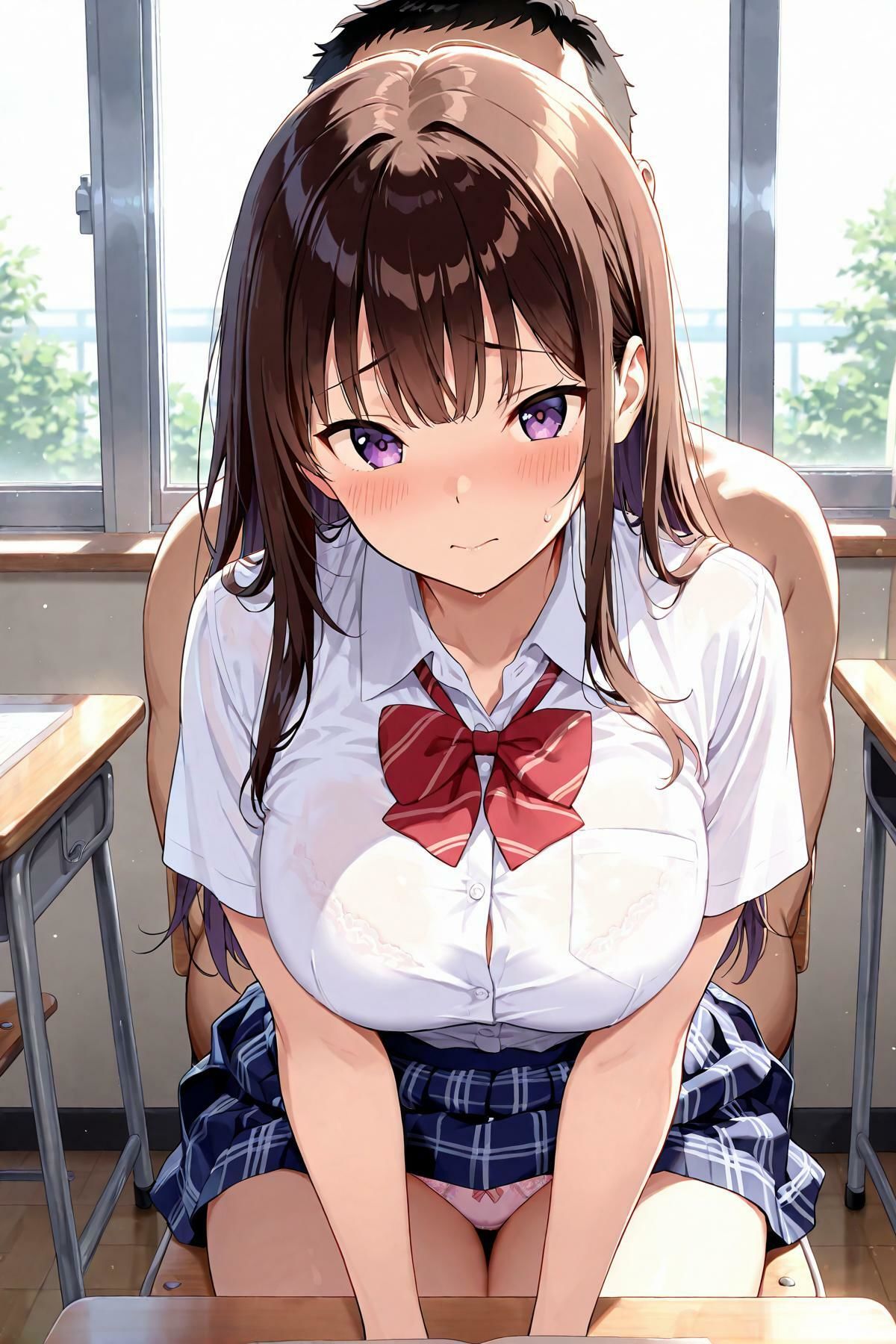 女子校生メス堕ち 〜チャラそうな茶髪女子に種付け性指導編〜 - サンプル画像 1