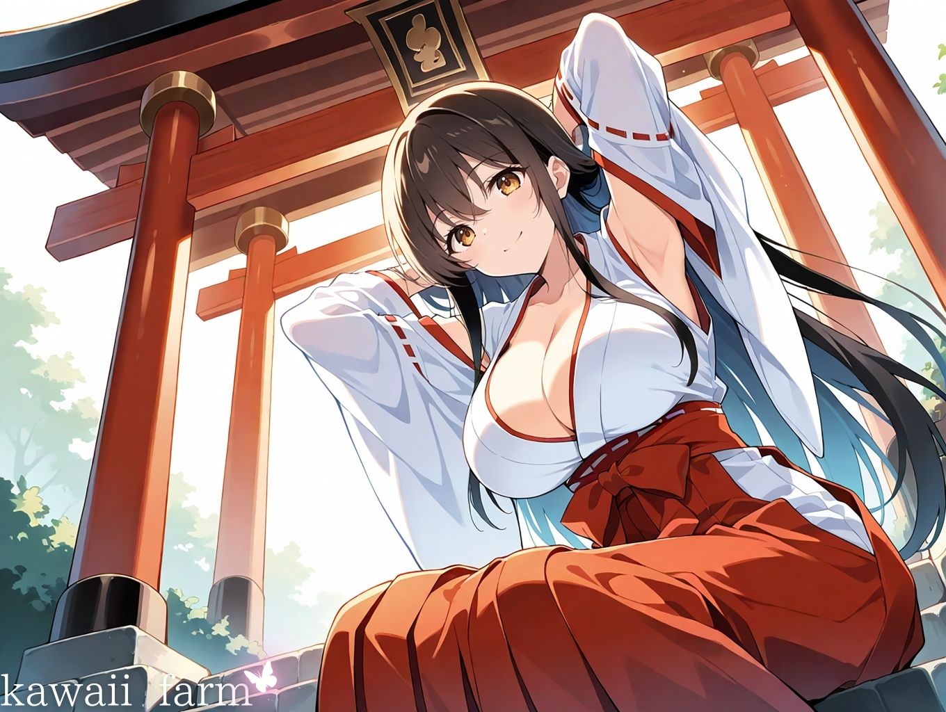 性欲まみれ 巫女ver. - サンプル画像 2