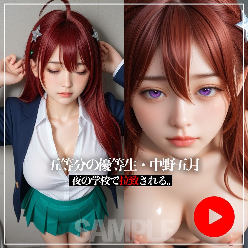 五等分の花嫁、中野五月が機械の虜に堕とされる（音声付き動画添付） - サンプル画像 1