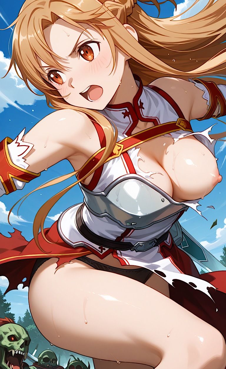 ソーローアートオンライン【ア◯ナ】戦闘脱衣127枚にソーローな貴方は最後まで射精せずに現実世界に戻れるのか！！？ - サンプル画像 1