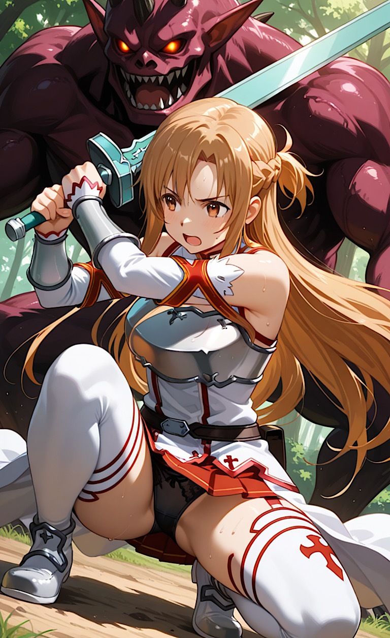 ソーローアートオンライン【ア◯ナ】戦闘脱衣127枚にソーローな貴方は最後まで射精せずに現実世界に戻れるのか！！？ - サンプル画像 8