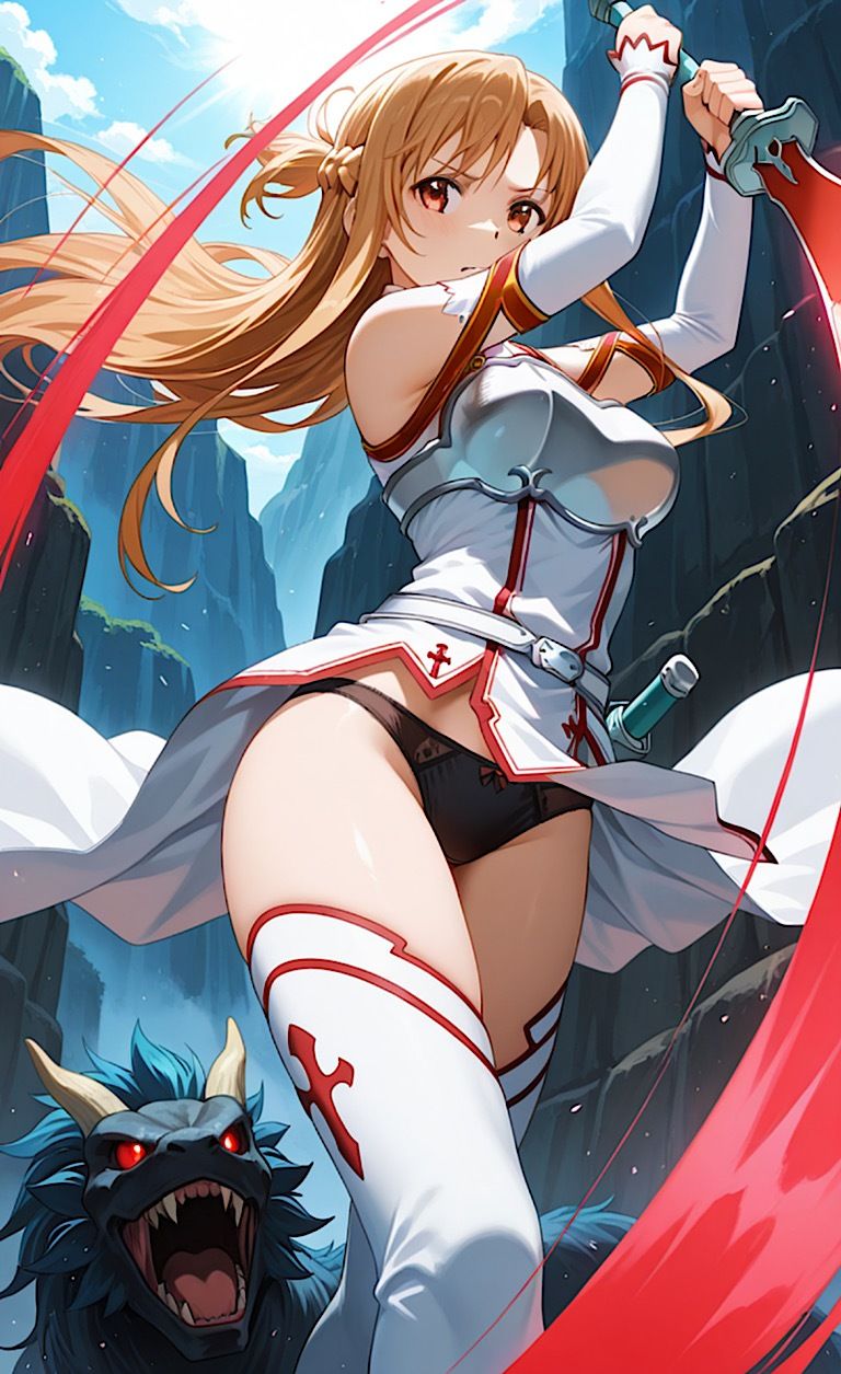 ソーローアートオンライン【ア◯ナ】戦闘脱衣127枚にソーローな貴方は最後まで射精せずに現実世界に戻れるのか！！？ - サンプル画像 9