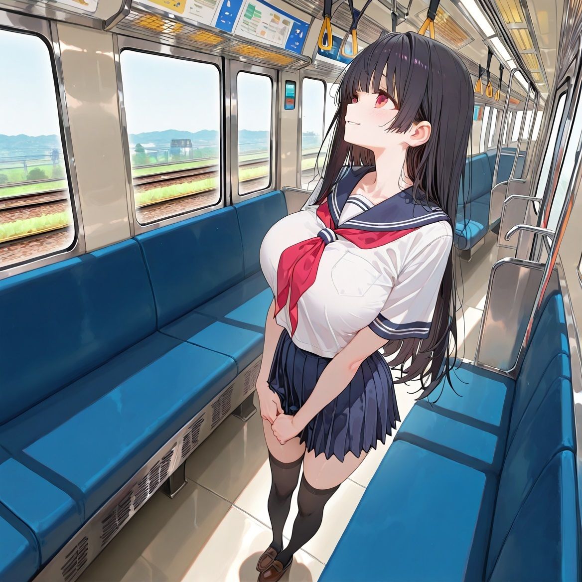 黒髪ロング  JKの  Hイラスト集250枚 - サンプル画像 1