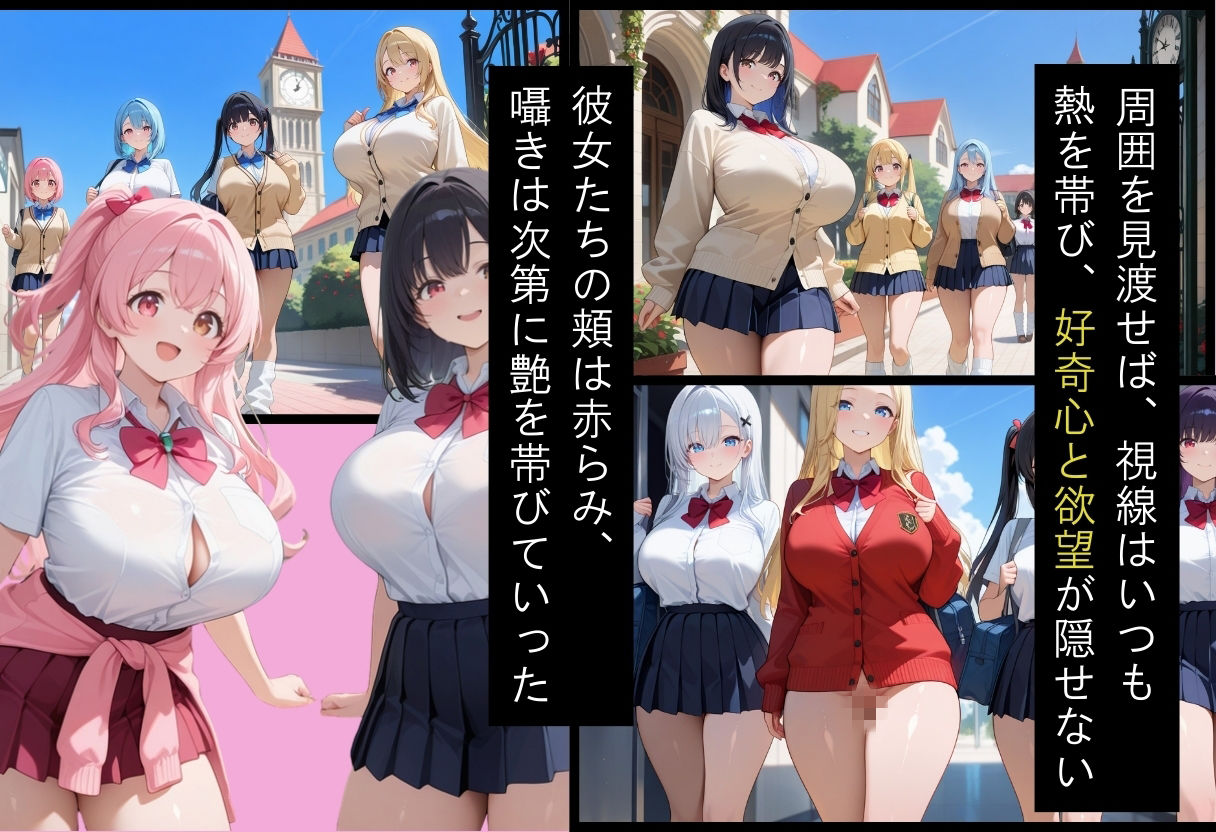 間違って女子校に入学したらムチムチ女子校生に毎日中出しを要求される学園生活〜総集編02〜 - サンプル画像 3