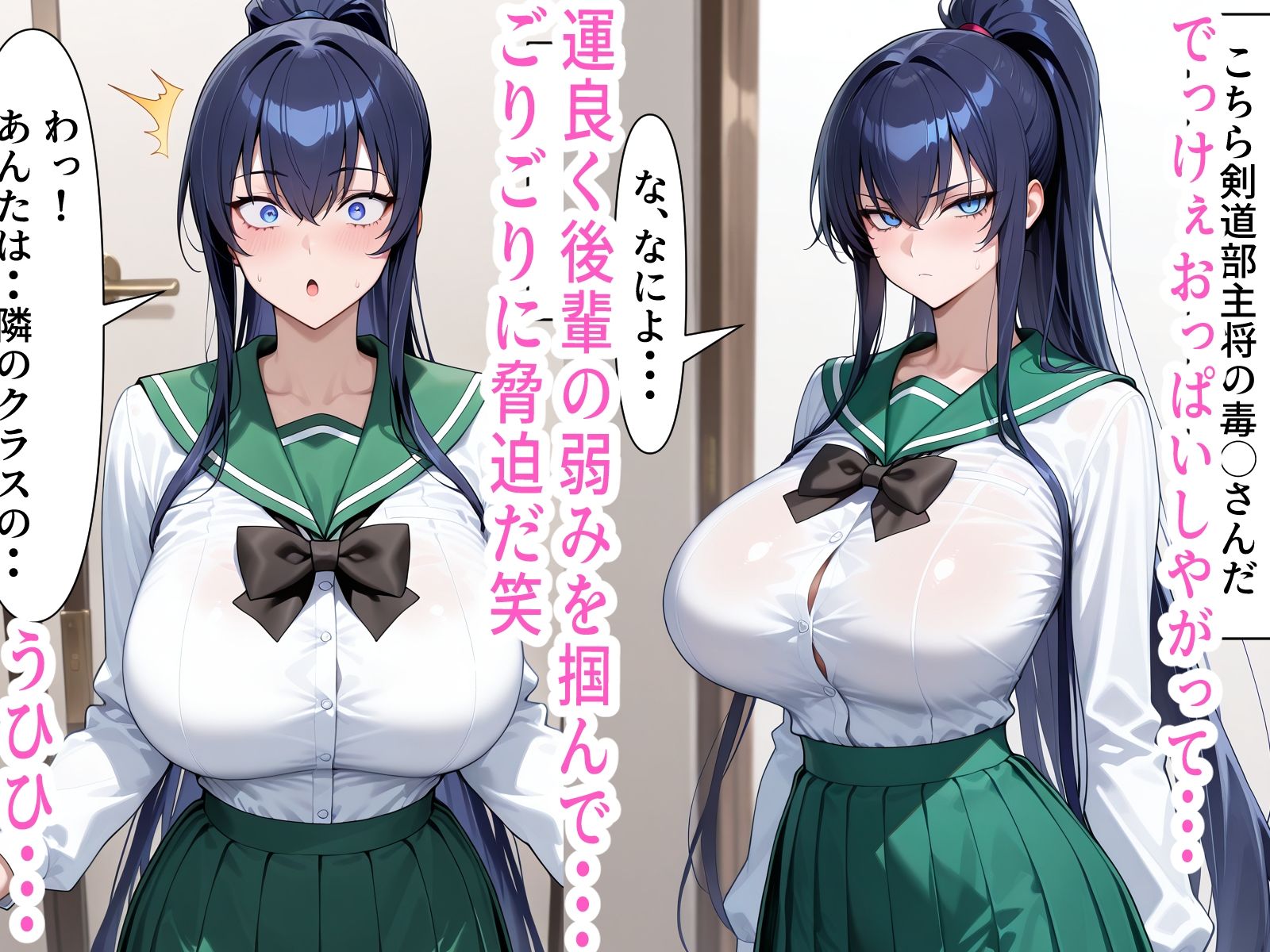 デカパイ女子◯生◯島ちゃん・・アヘ顔ダブルピースできるまでしつこく徹底中出し調教だ！！ - サンプル画像 1