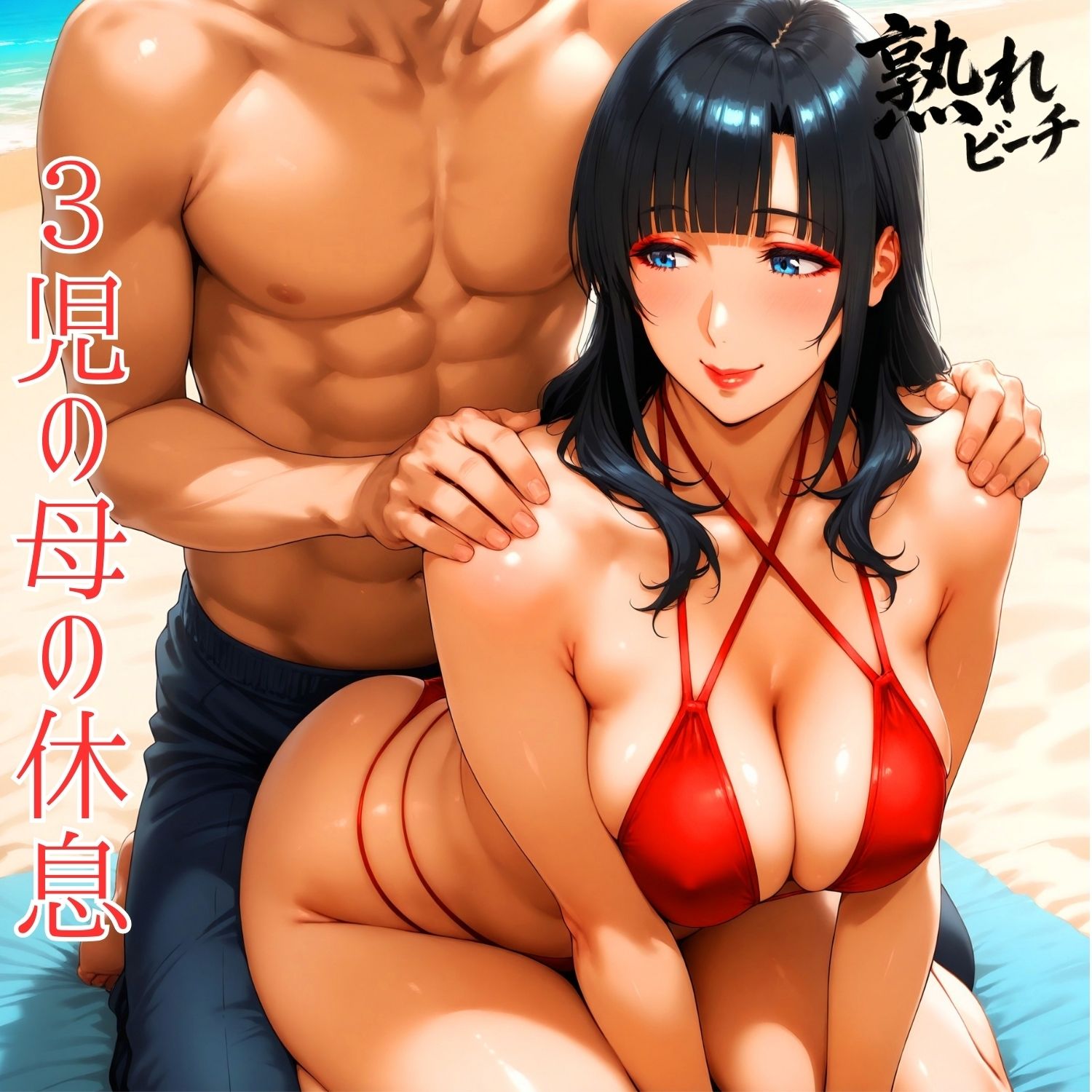 熟れビーチ ビーチでナンパした母性溢れる3児の母（38） - サンプル画像 2
