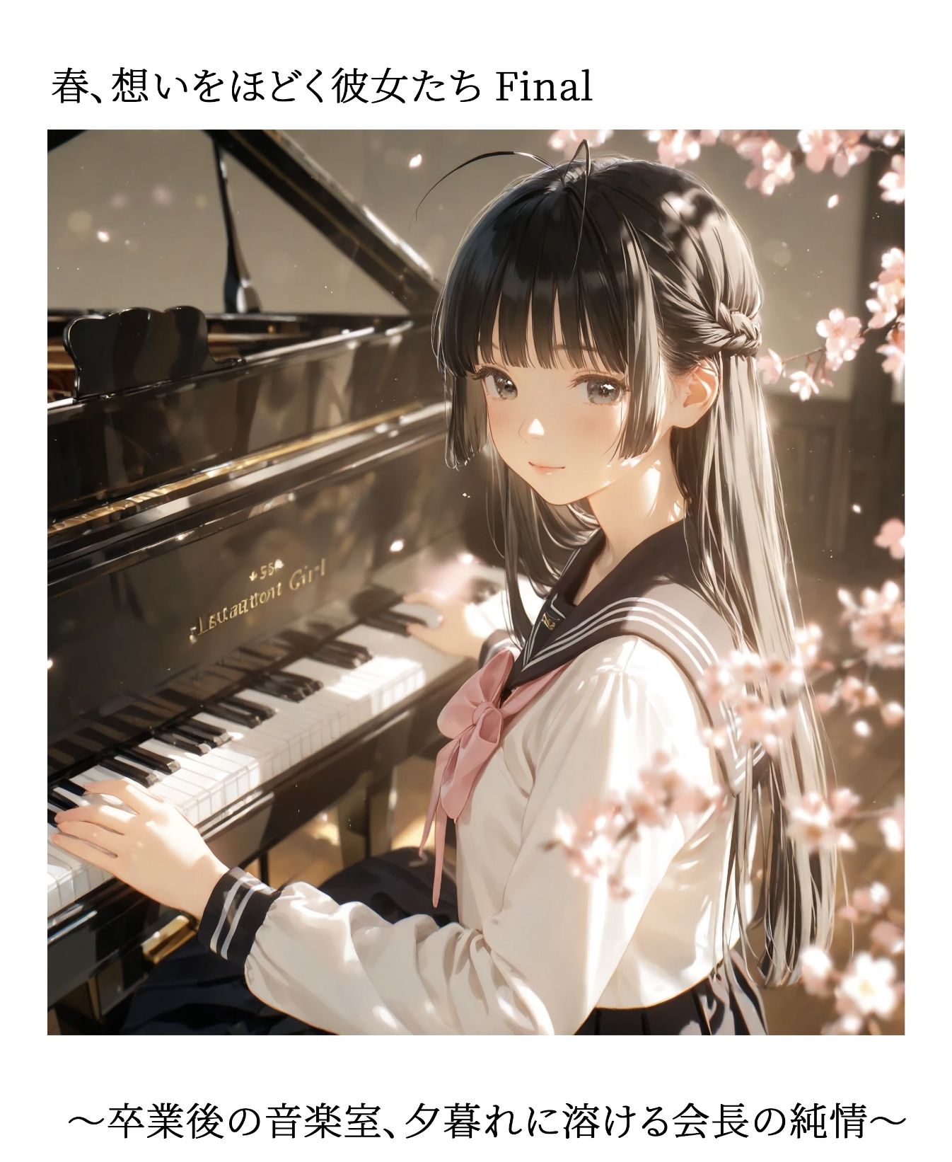 春、想いをほどく彼女たちFinal〜卒業後の音楽室、夕暮れに溶ける会長の純情〜 - サンプル画像 1