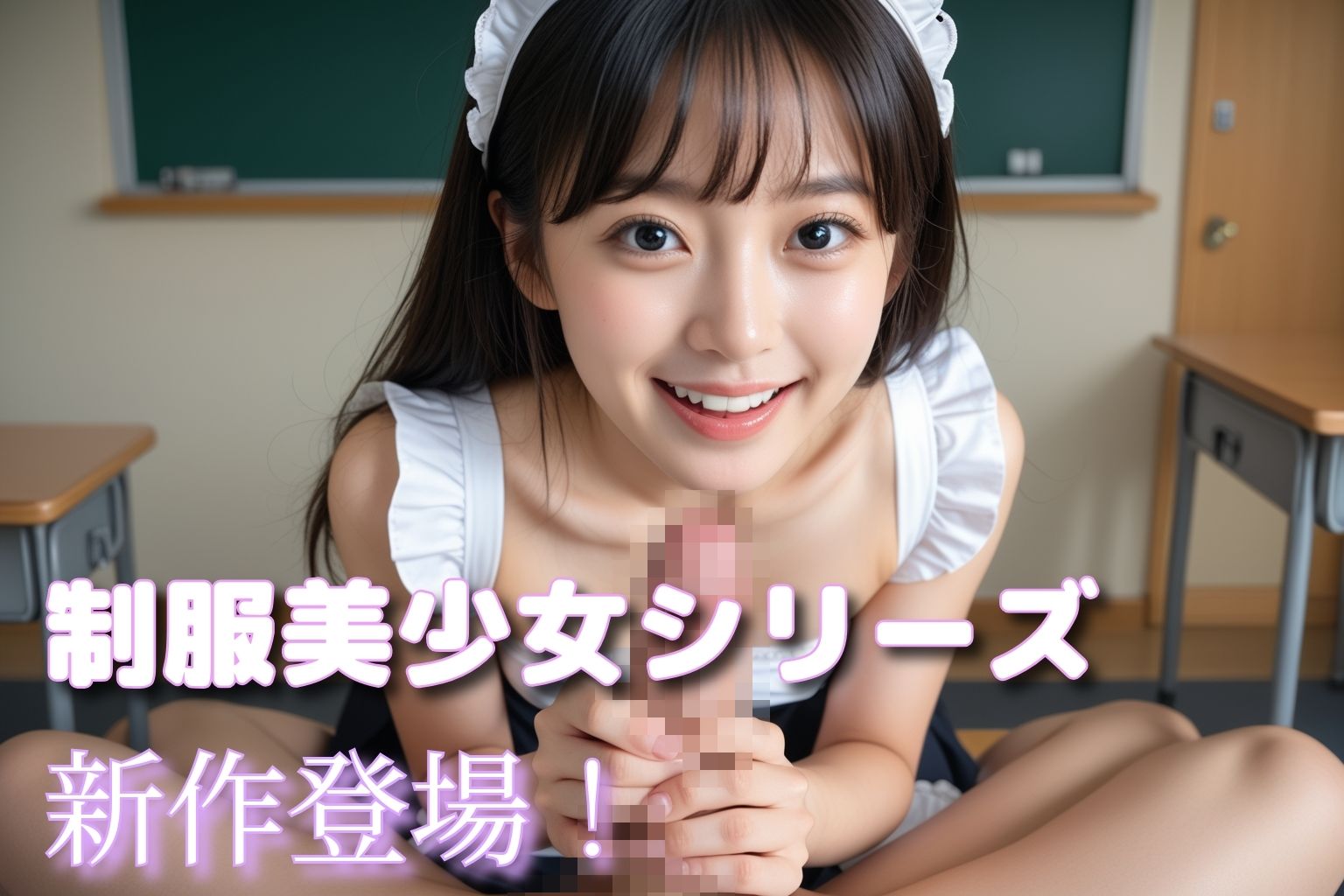 制服美少女子作り実習！？ メイドコス編 - サンプル画像 1