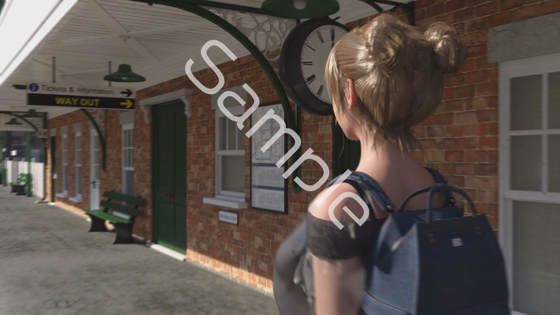 一ノ瀬廻里・私服登校日の通学途中の駅の階段でスカート内逆さ撮り盗撮の被害に遭う:PV02（黒サテン地ピンク水玉パンティ） - サンプル画像 7