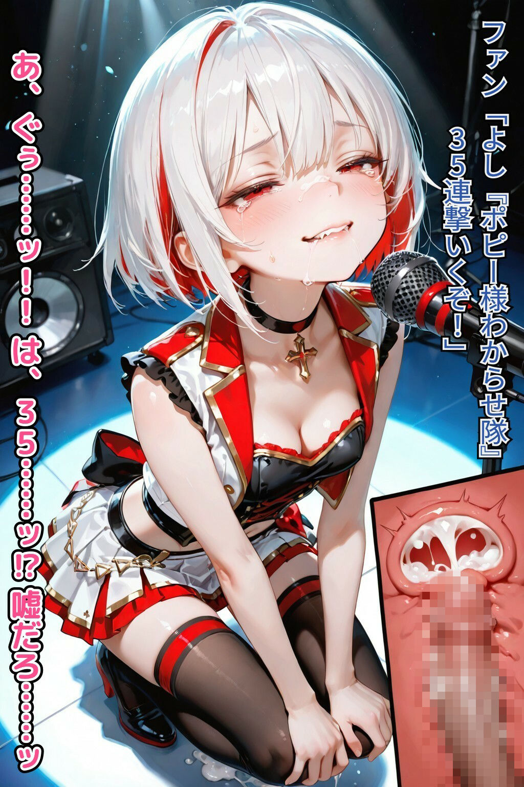 「こんなのファンサじゃねぇッ！」吸血鬼アイドル、ポピーの公開処刑セット【CDZ】【FANZA限定衣装:ギャル風/カーディガン/パーカー】 - サンプル画像 2