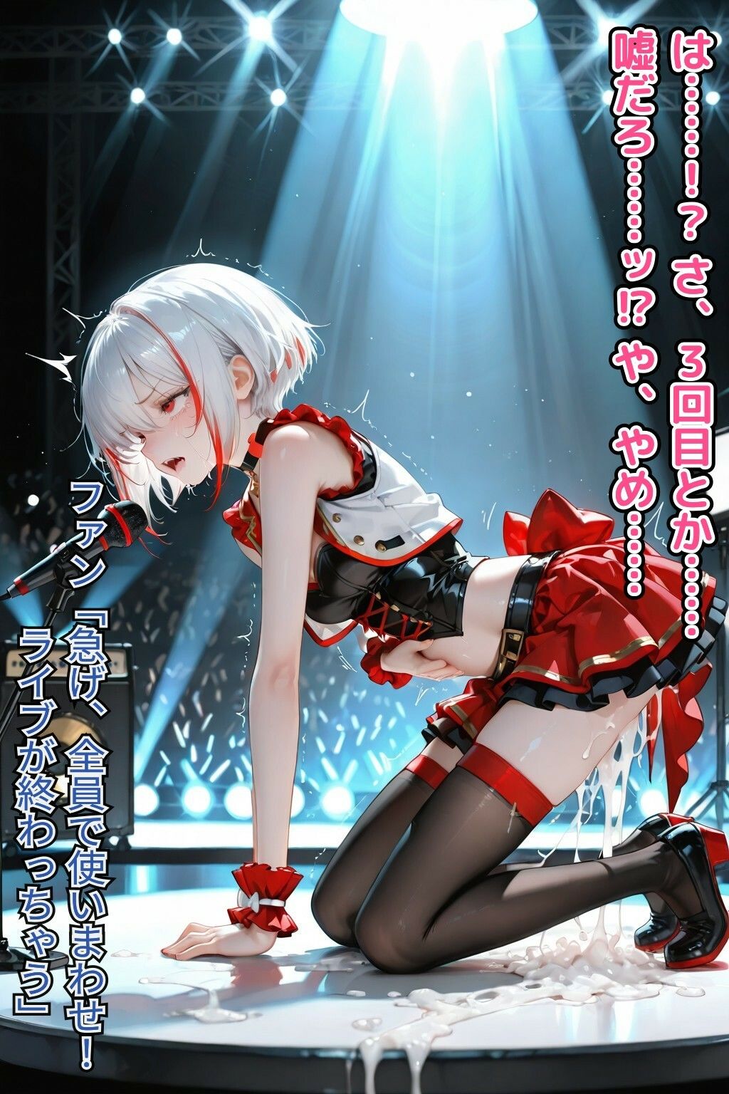 「こんなのファンサじゃねぇッ！」吸血鬼アイドル、ポピーの公開処刑セット【CDZ】【FANZA限定衣装:ギャル風/カーディガン/パーカー】 - サンプル画像 3