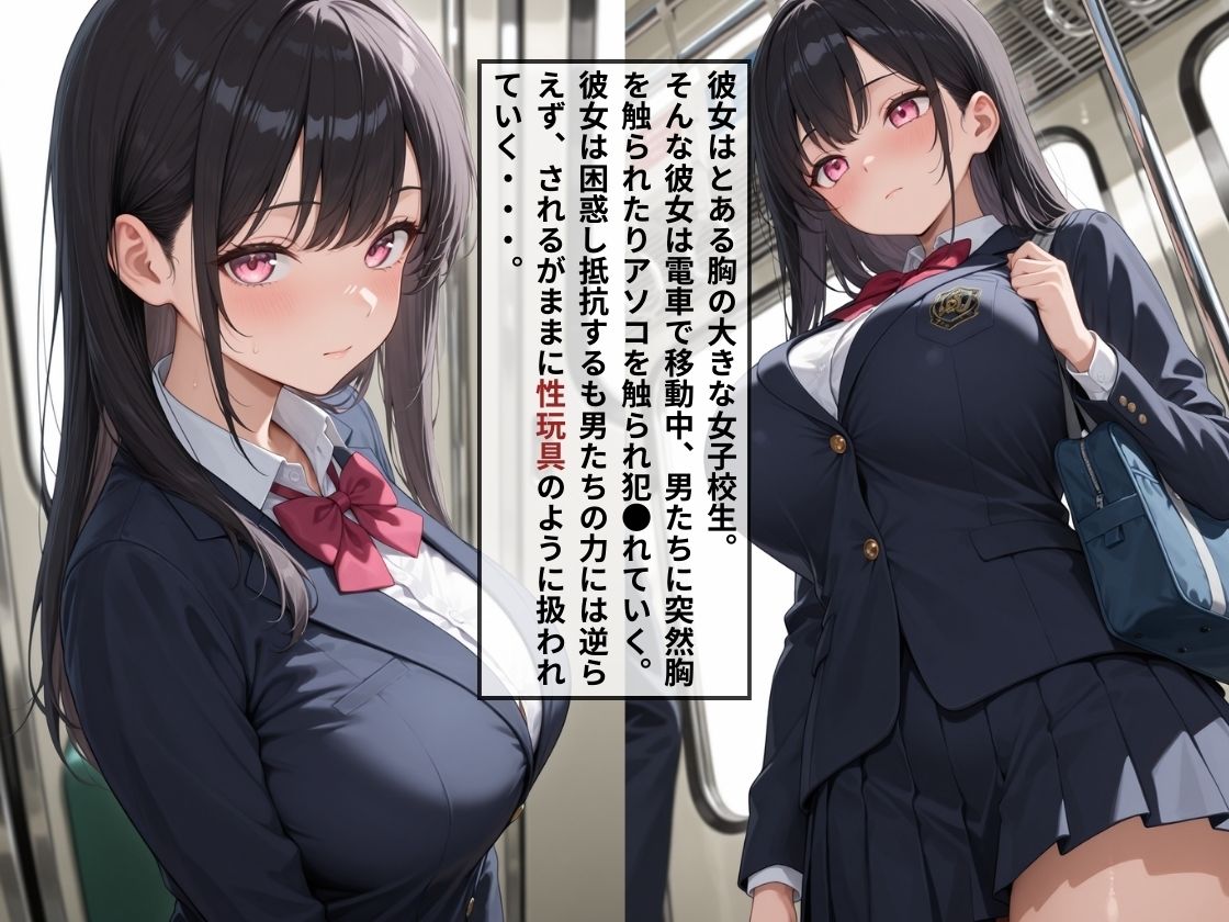 肉便器化〜とある爆乳女子校生が電車で痴●にあい性玩具にされる〜 - サンプル画像 1