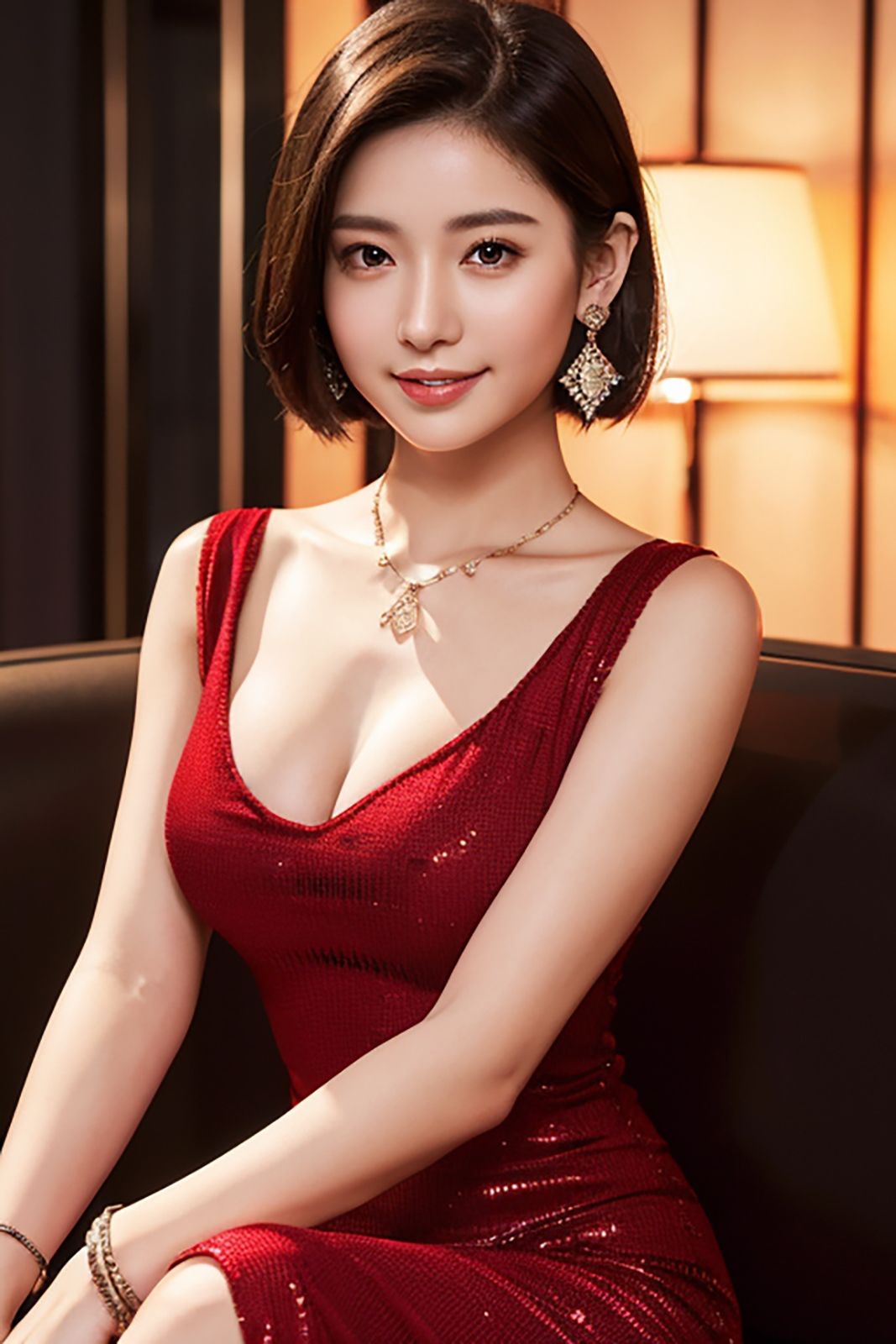 AI Night Lounge Beauty 4 - サンプル画像 10