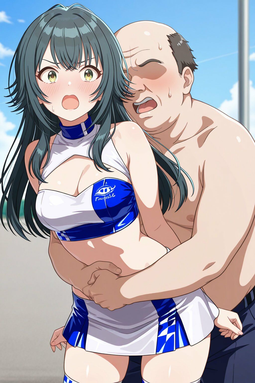 月村●毬  レースクイーン姿でキモおじ強●種付け - サンプル画像 2