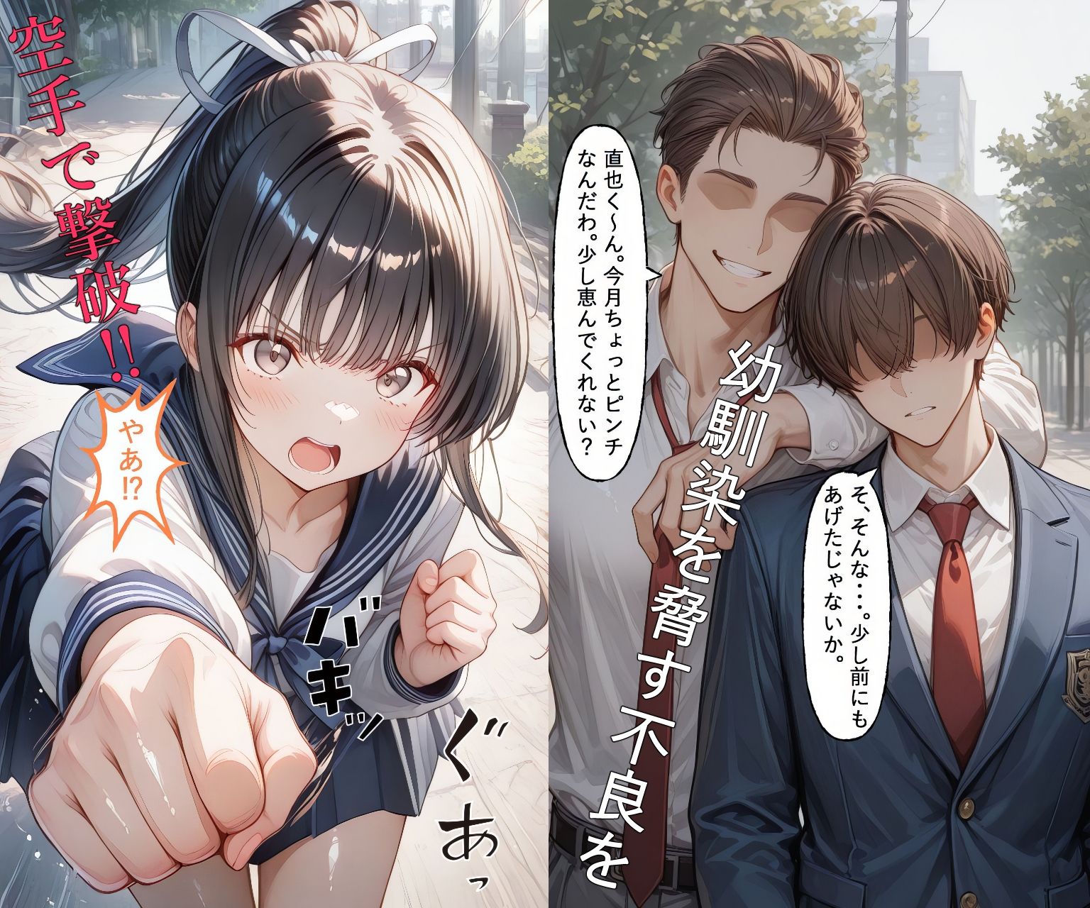 【500P セリフ付き】 空手美少女の敗北 肉便器にされた美少女 - サンプル画像 1