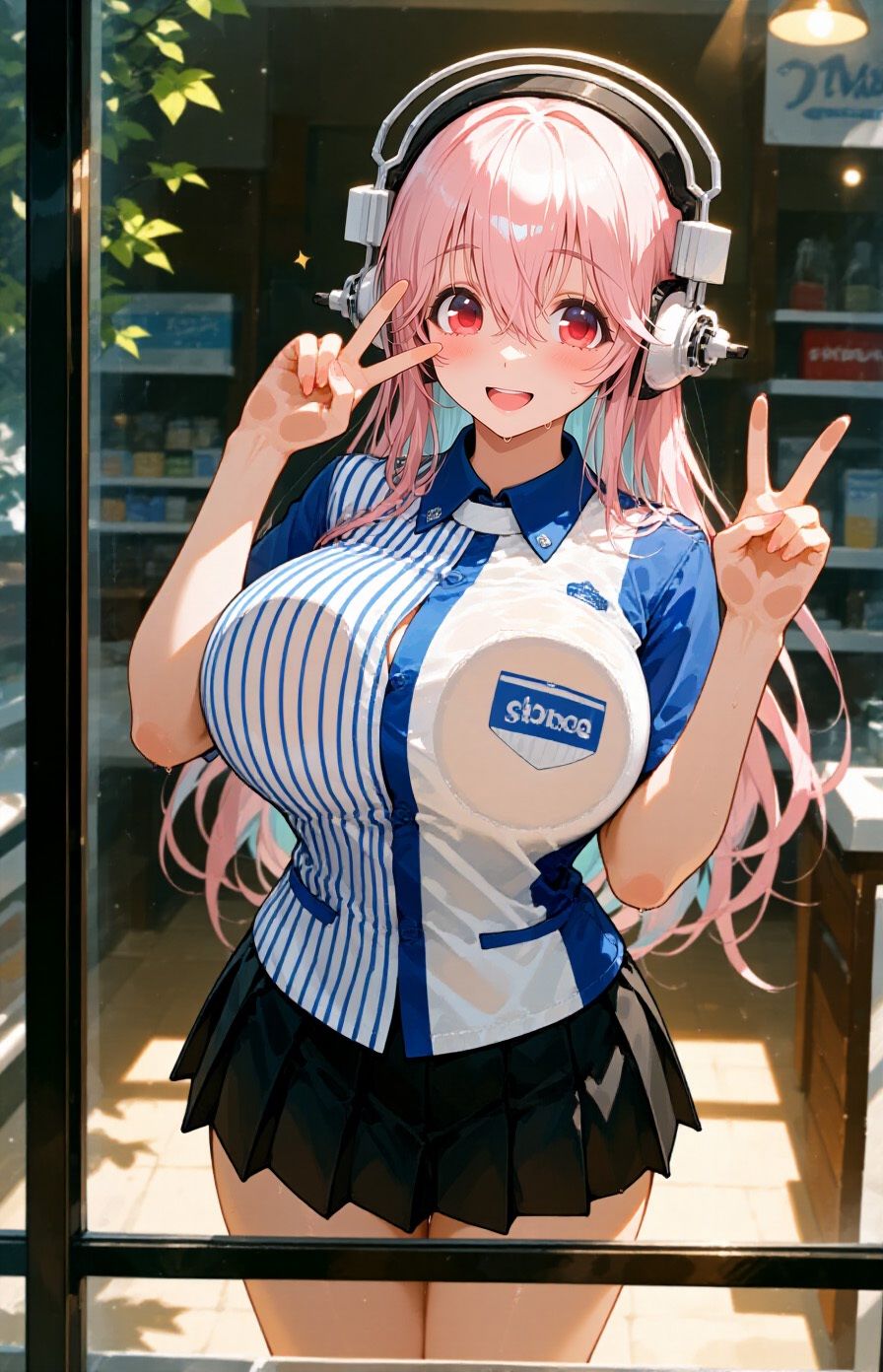 コンビニ店員そ●子ちゃん 知らないオジサンにヤられちゃう - サンプル画像 2