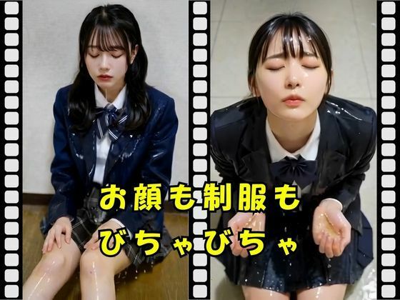 制服美少女にお〇っこ ぶっかけ - サンプル画像 2