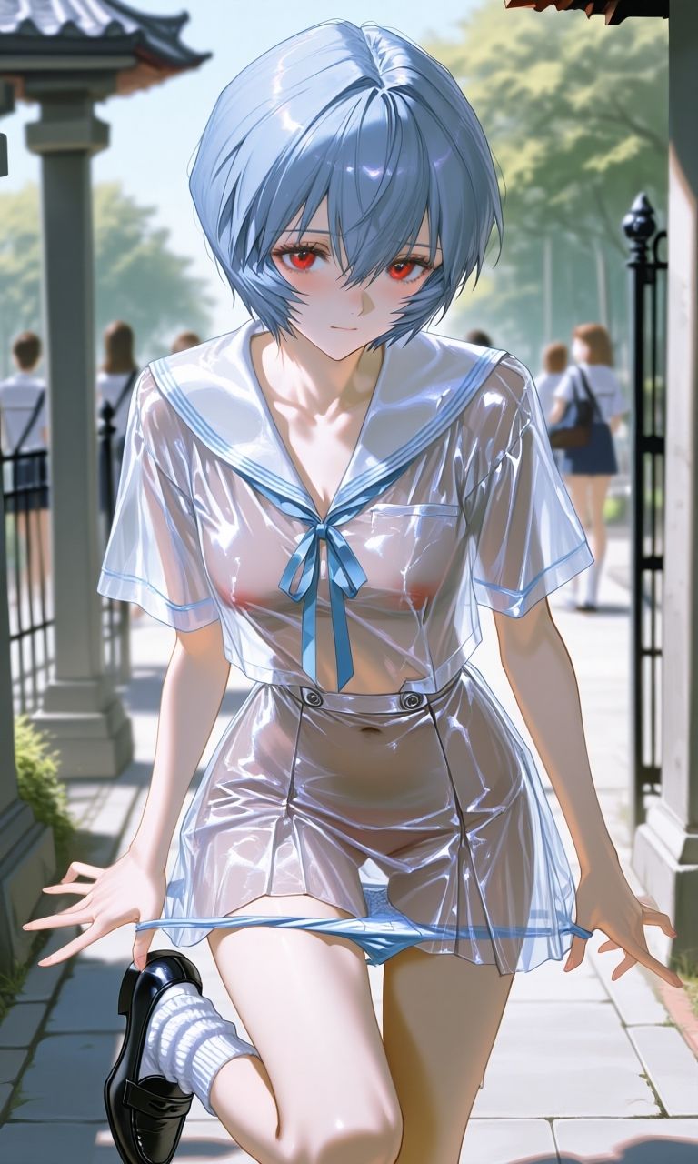 綾〇レイ  スケスケセーラー服でHな日常 - サンプル画像 1