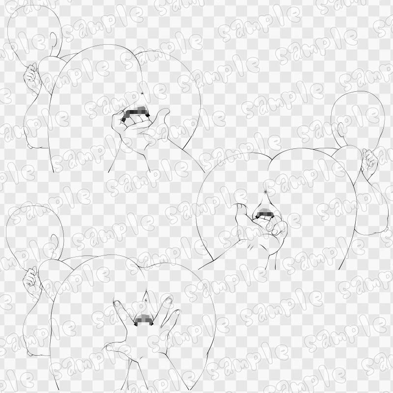 線画素材集［手］67 - サンプル画像 3