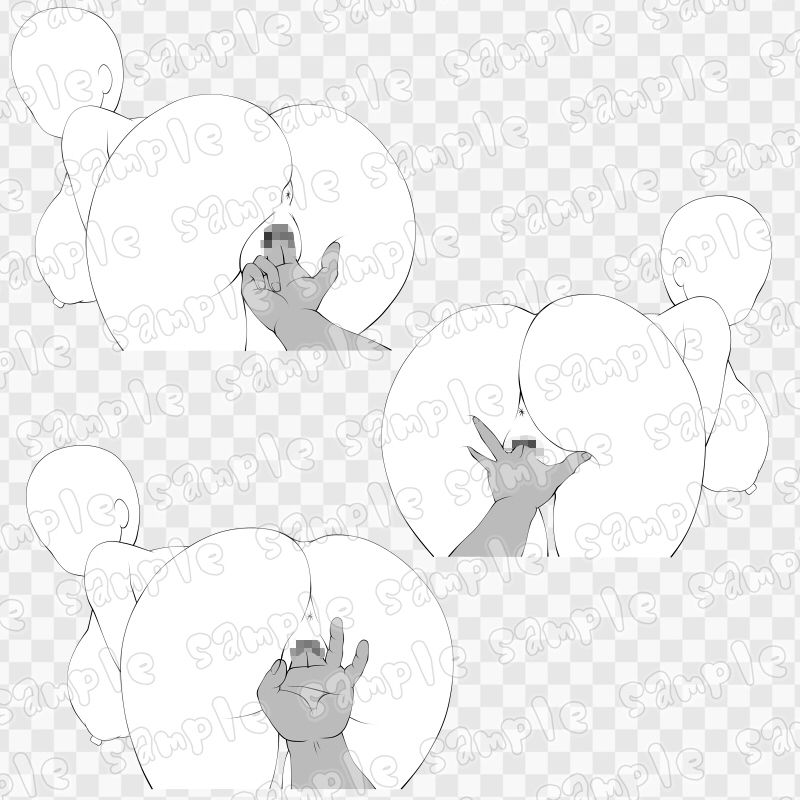 線画素材集［手］68 - サンプル画像 1