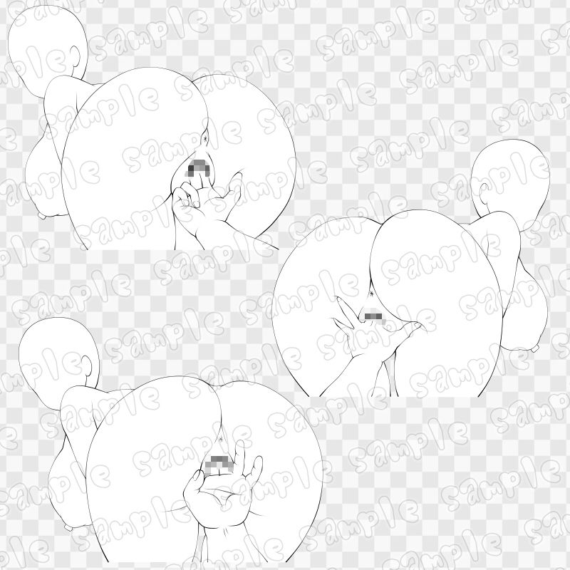 線画素材集［手］68 - サンプル画像 2