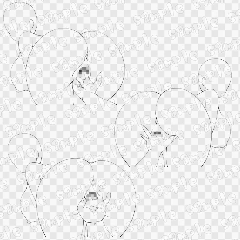 線画素材集［手］68 - サンプル画像 3