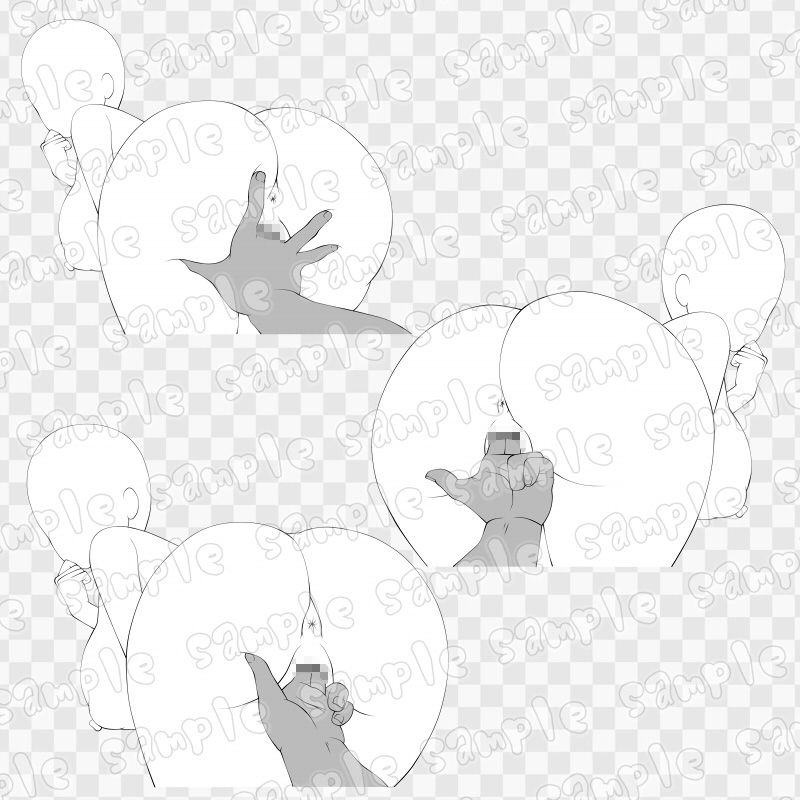 線画素材集［手］69 - サンプル画像 1