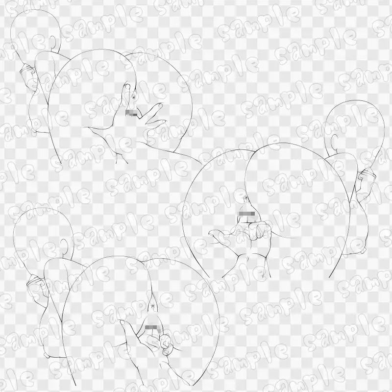 線画素材集［手］69 - サンプル画像 3