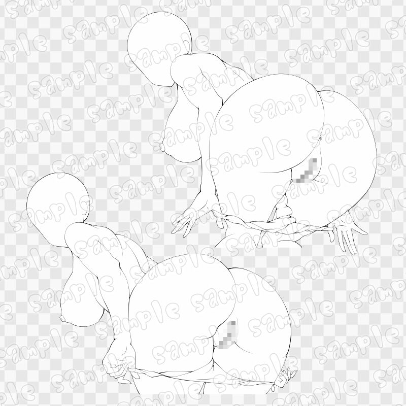 線画素材集［手］76 - サンプル画像 2