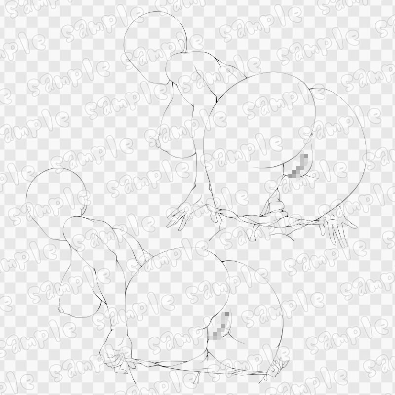 線画素材集［手］76 - サンプル画像 3