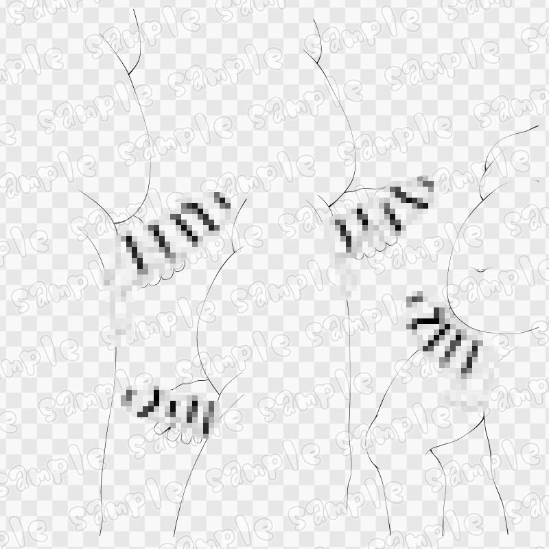 線画素材集［手］79 - サンプル画像 2