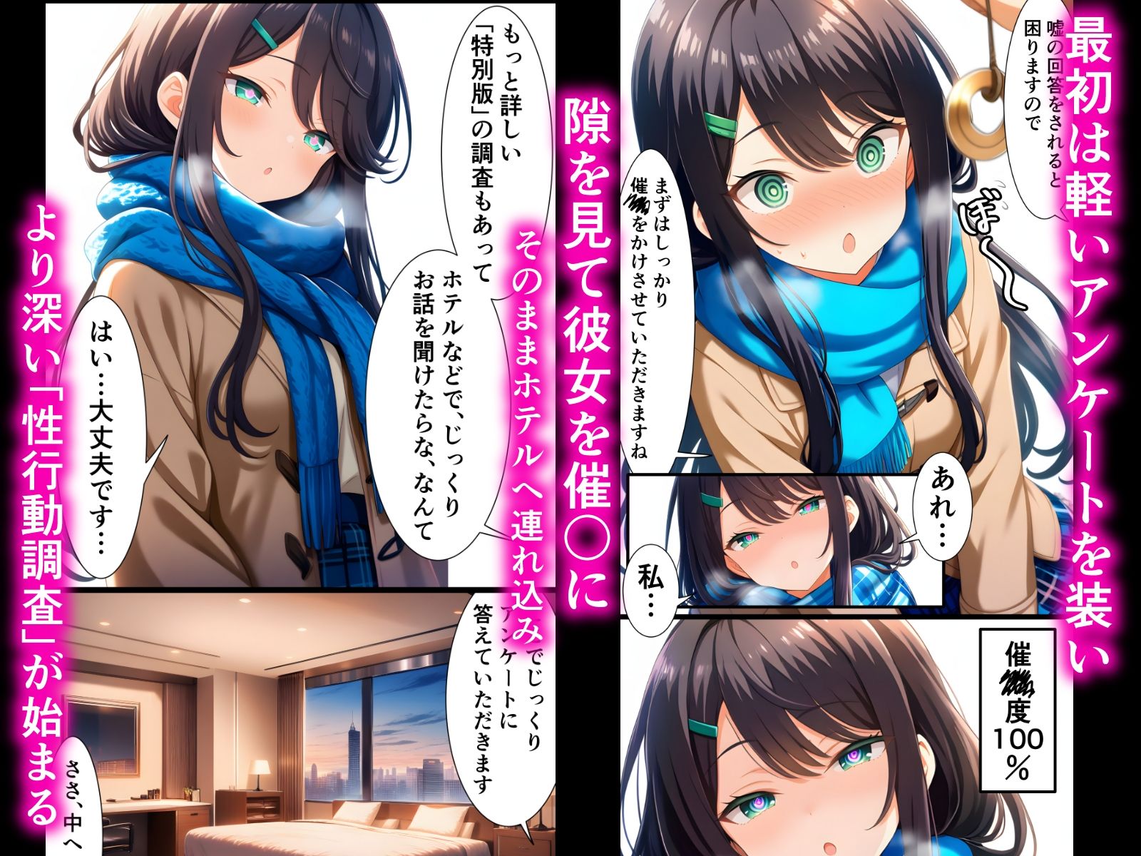 【催〇×性行動調査】上〇るい、嘘を禁じられた「性アンケート」。未経験の体は隅々まで調べ上げられていく―― - サンプル画像 3