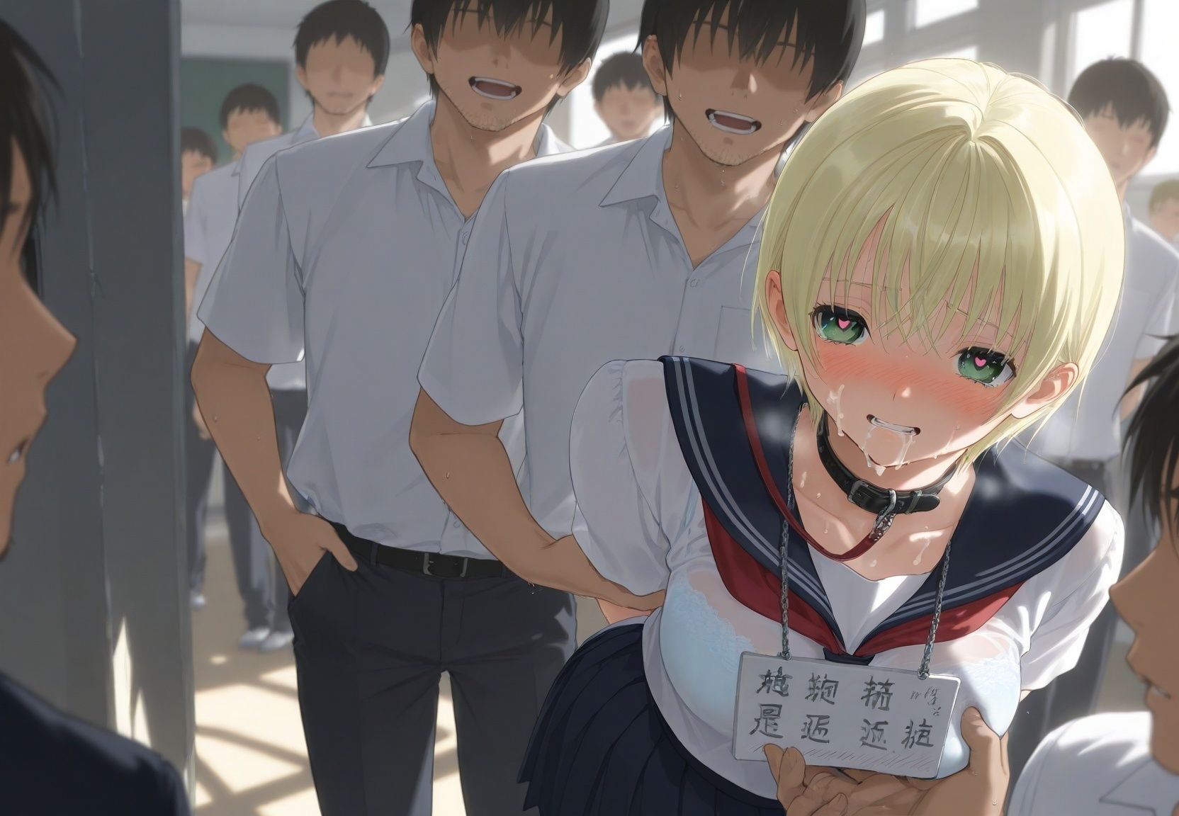 清楚JK彼女が文化祭で「全員の精液受けます」って公衆便器化www い〇ご100％ - サンプル画像 2