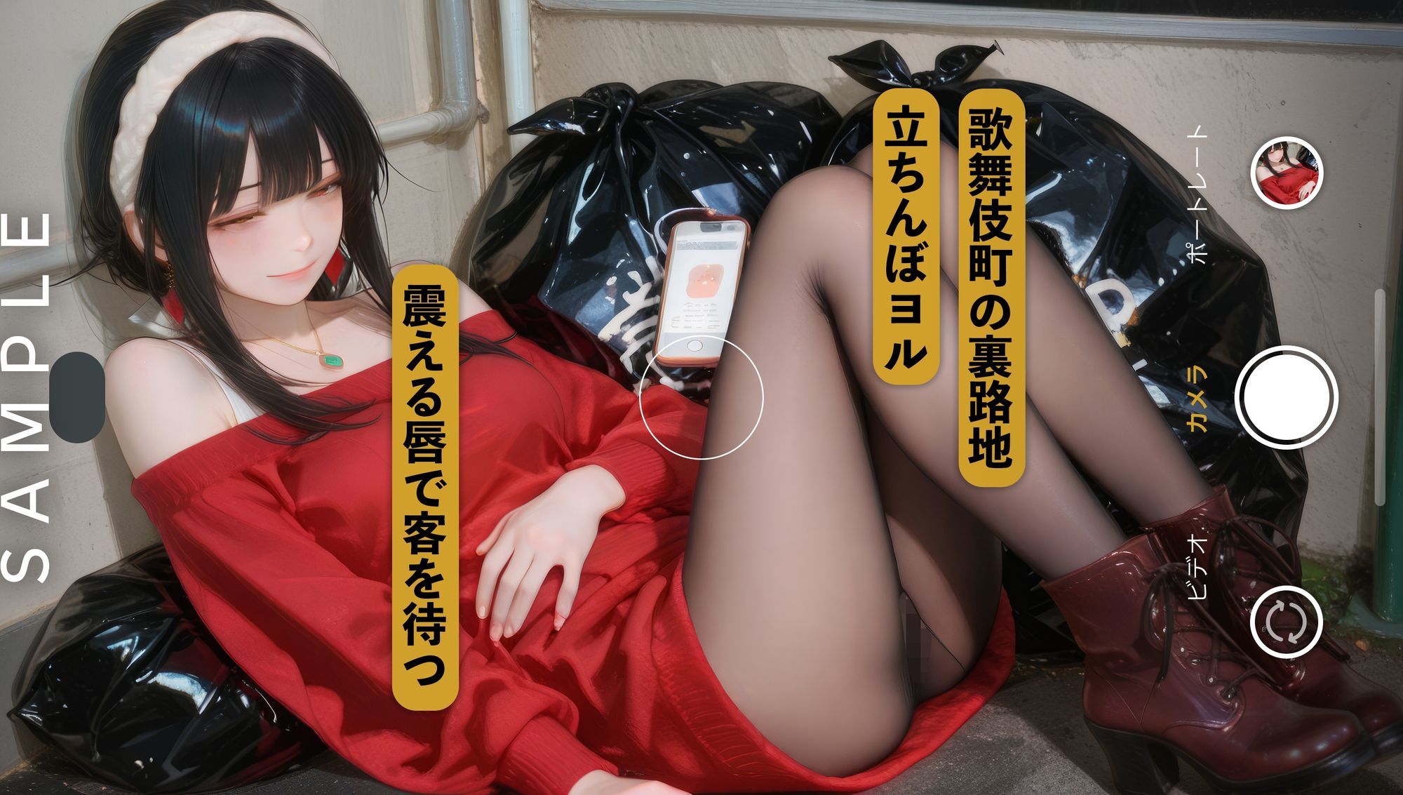 ヨル・フォージャー、立ちんぼ堕ち  最強の殺し屋にゴミ溜めで種付けセックス - サンプル画像 1