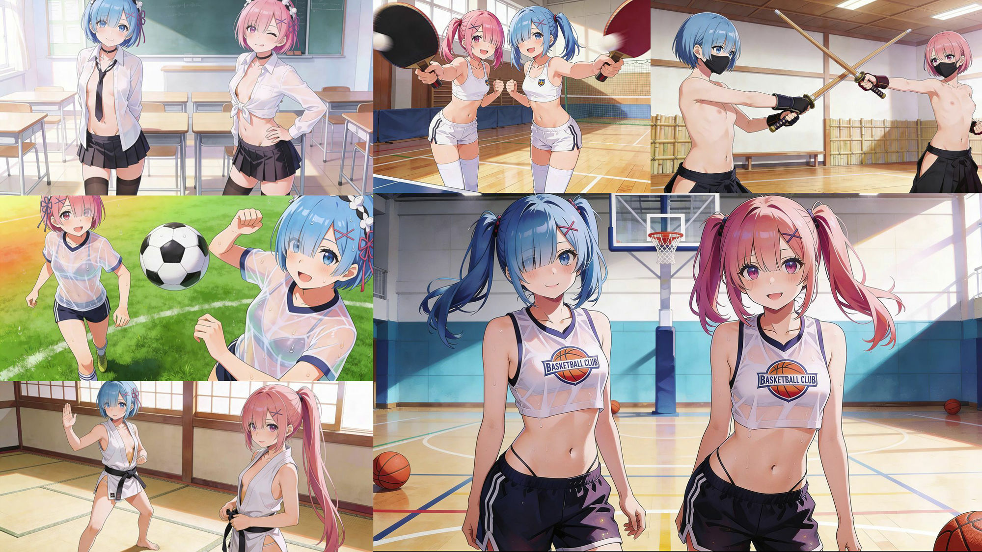 とりあえず自分のおかずの為に、作ったイラストまとめてみました。  レムラム編  レベル3 - サンプル画像 2