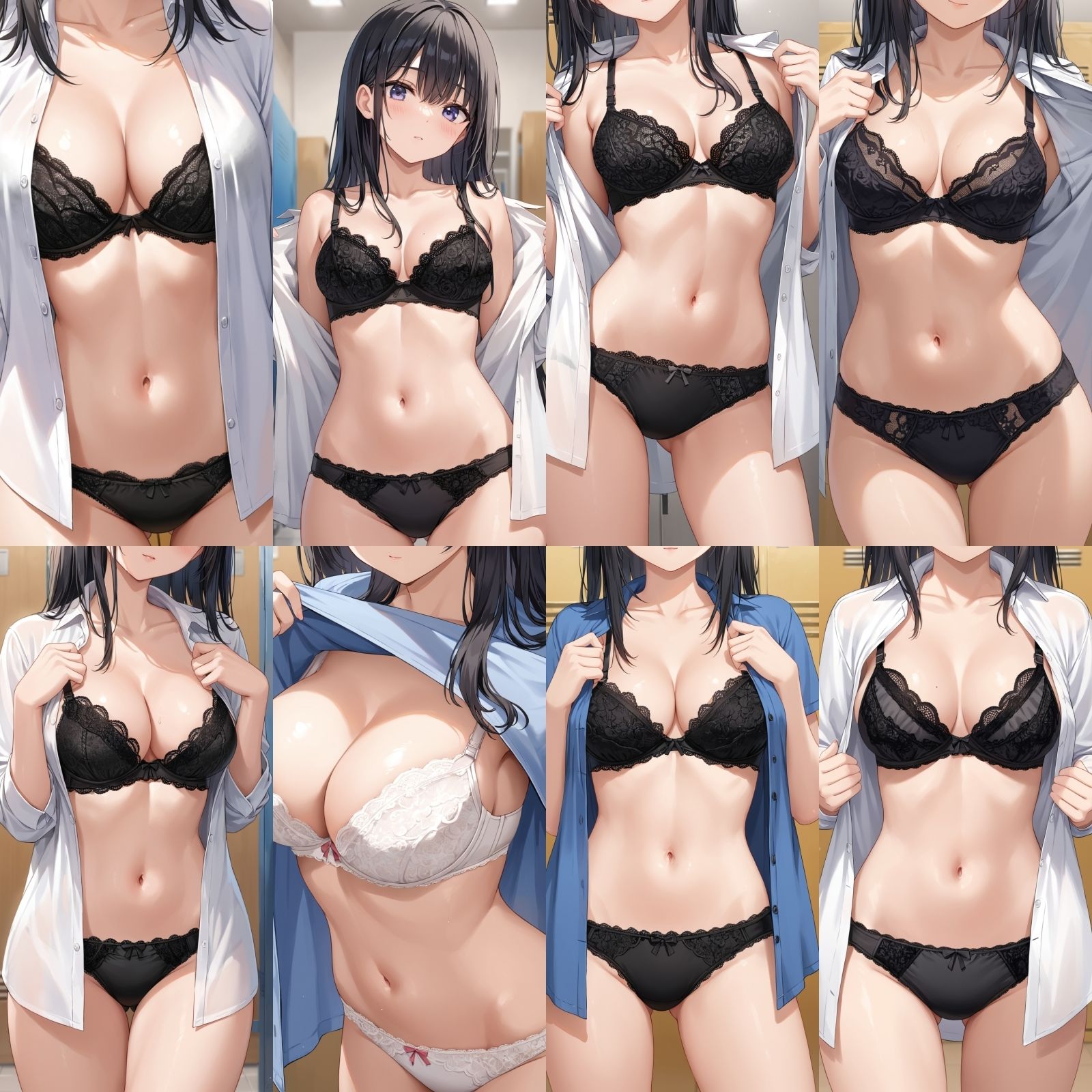 【J〇盗撮】シャツ脱ぎレース下着【500枚】 - サンプル画像 4