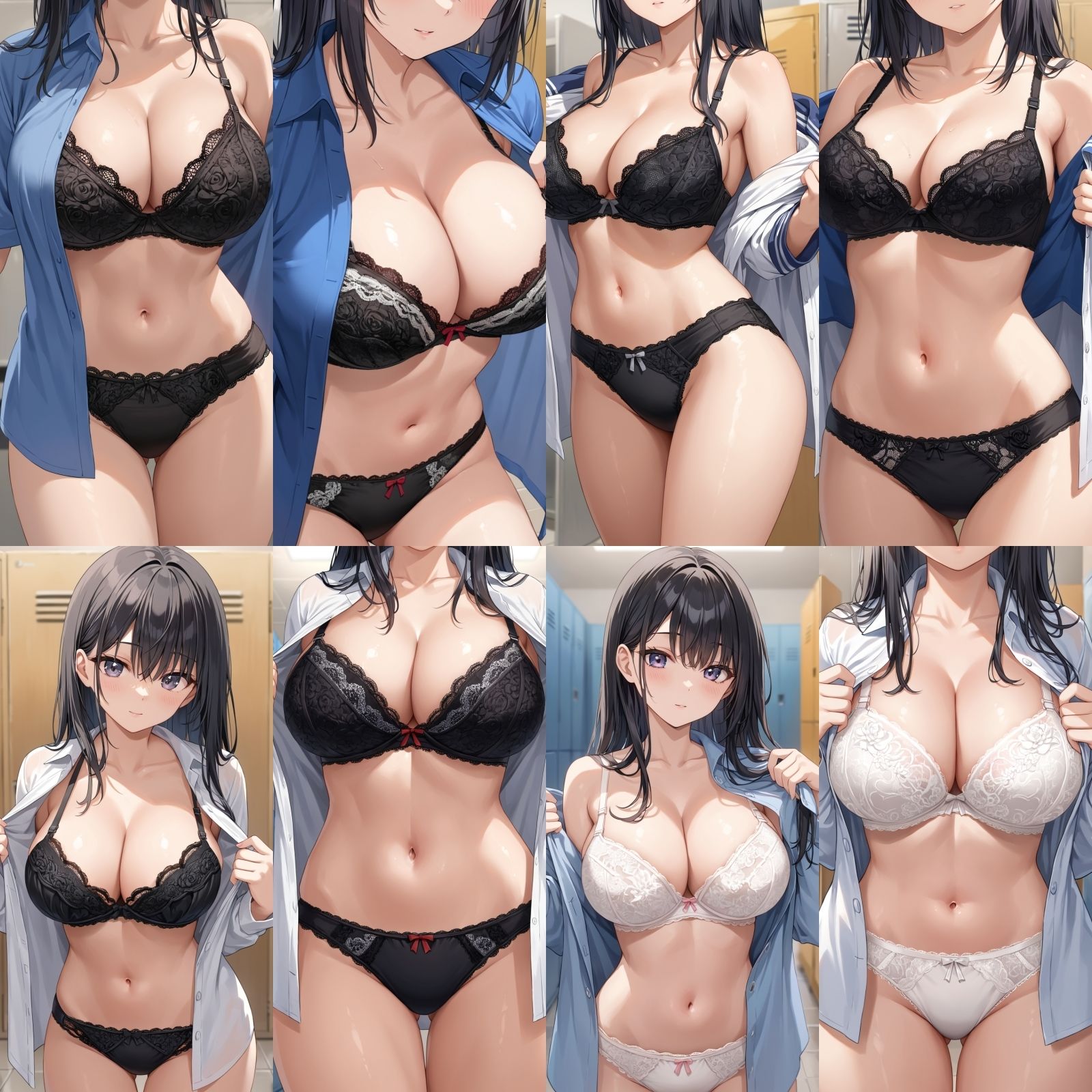 【J〇巨乳盗撮】シャツ脱ぎレース下着【500枚】 - サンプル画像 6