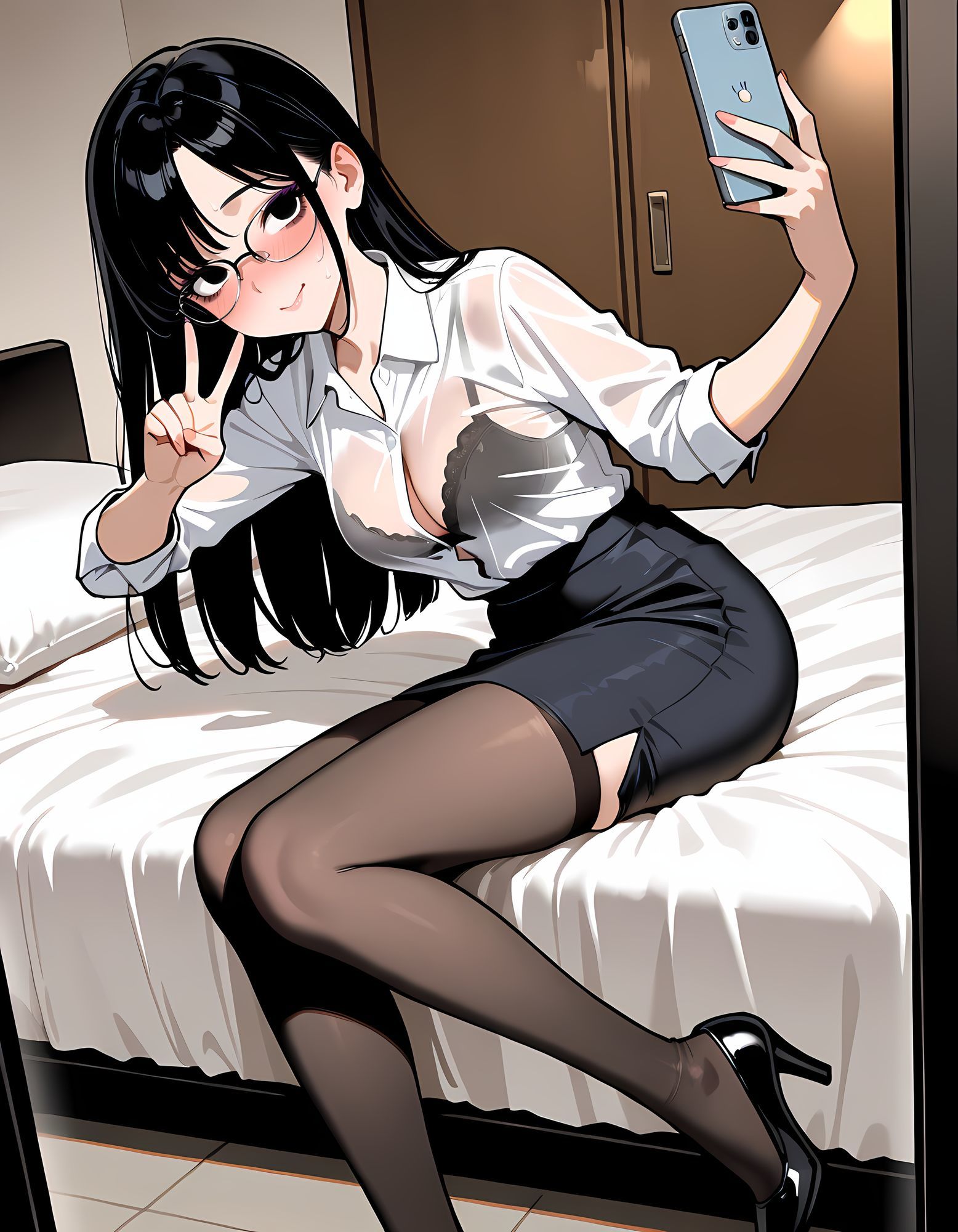 黒ストOLの禁断妄想 〜視線を感じて疼きだす股間〜 - サンプル画像 10