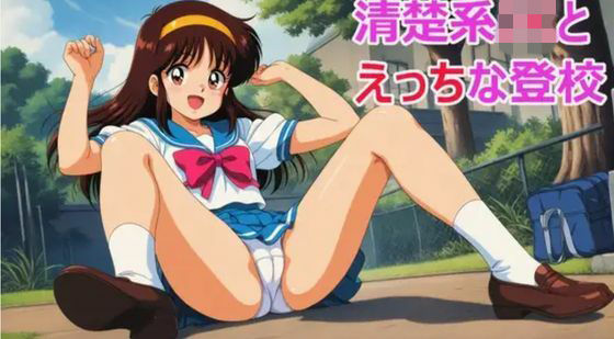 清楚系JKとエッチな登校