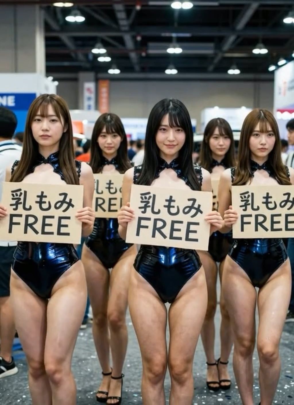 【動画】乳もみFREEモーターショー！ハイレグ美巨乳キャンギャル150人超を指名して揉み放題 - サンプル画像 8