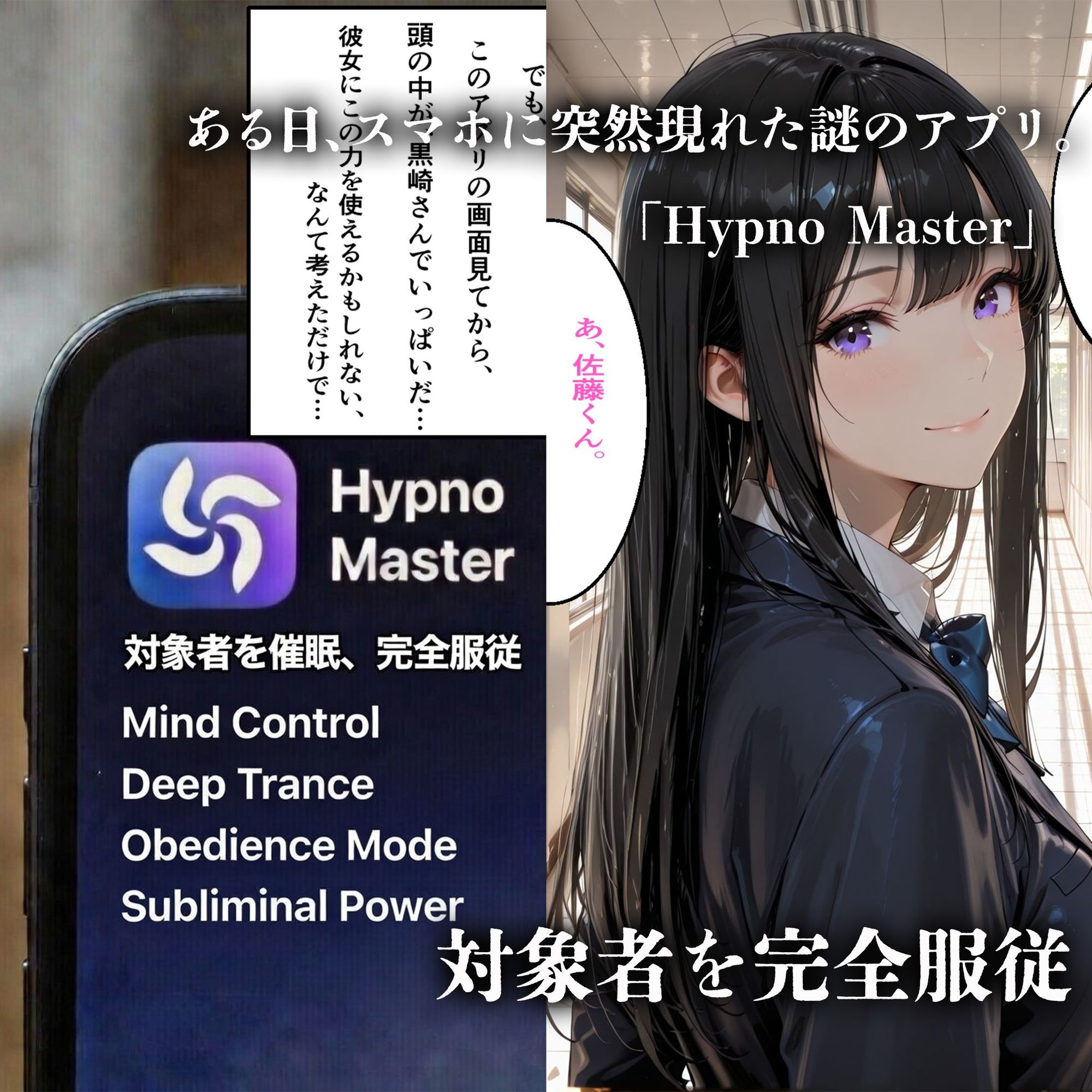 催●アプリで完全支配  〜JK4人の完全服従〜  Hypno Master Case.1 - サンプル画像 2
