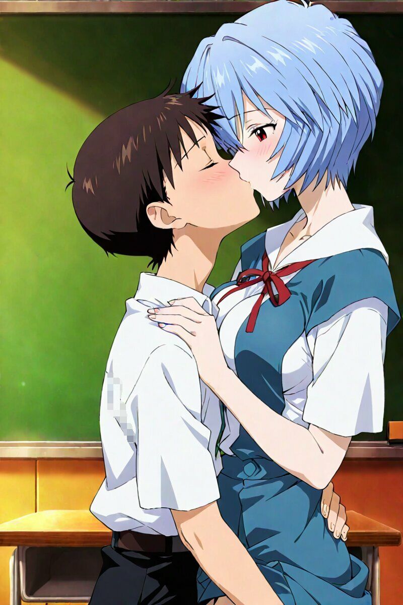 サクッとシリーズ！ 巨乳綾波〇イと碇シ〇ジ 教室制服編 キス フェラ イラマチオ 正常位 バック 座位 駅弁 合計333枚 - サンプル画像 10