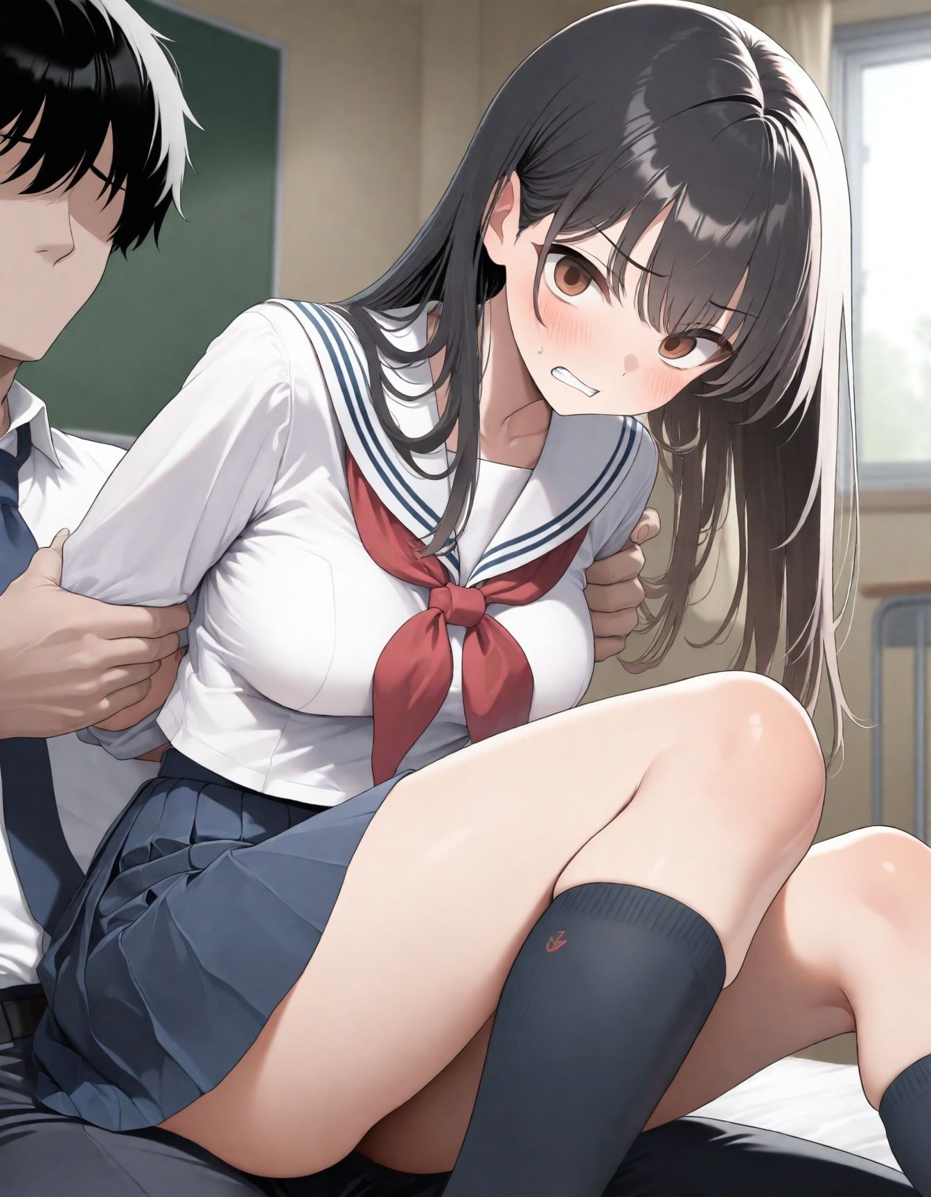 新人JK性処理奴●化  入学したら先輩たちの性奴●に - サンプル画像 2