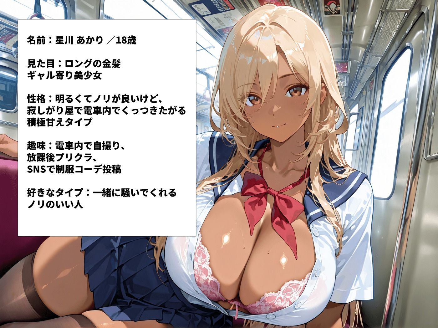 電車で爆乳JKをハメまくる一部始終 - サンプル画像 4