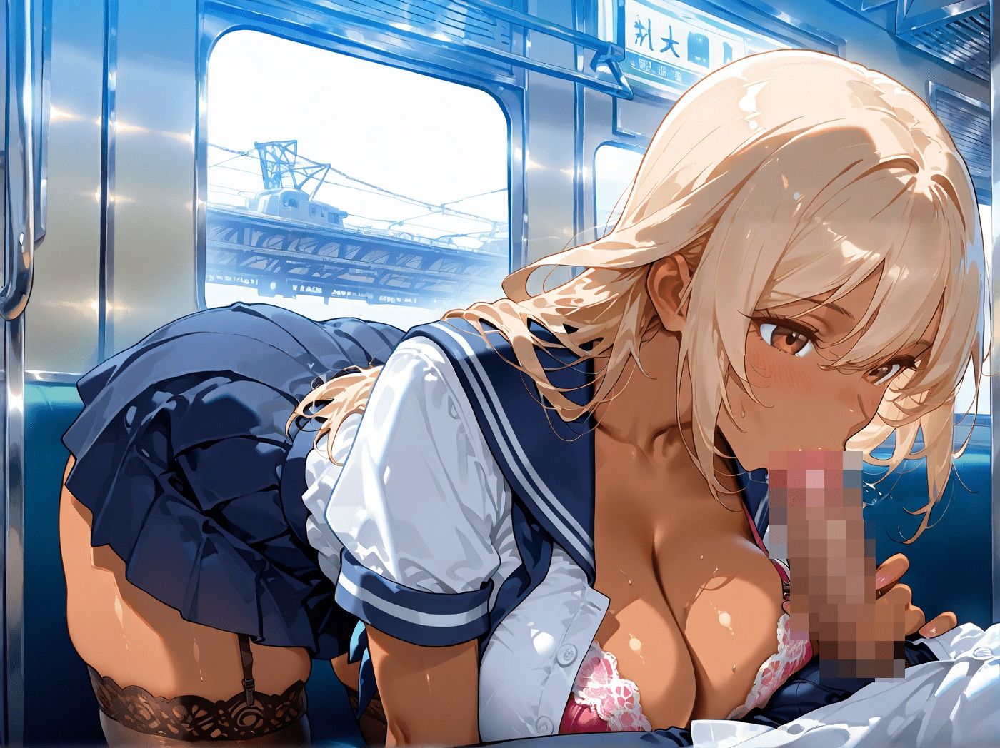 電車で爆乳JKをハメまくる一部始終 - サンプル画像 6