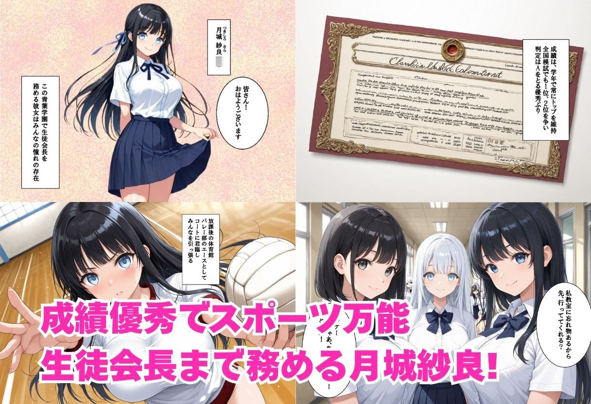 清純な生徒会長にセックスを強要したらメス堕ちした話 - サンプル画像 1