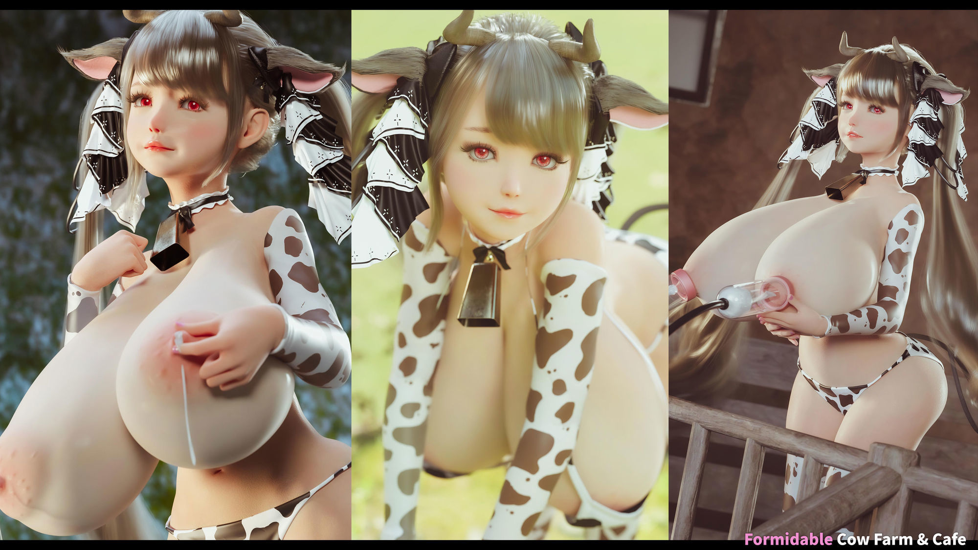 牛柄ビキニの爆乳牛娘4 - サンプル画像 7